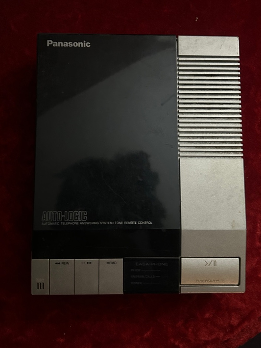 Panasonic Black and Silver Portable Voice Answering Unit (Untested)